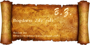 Bogdanu Zénó névjegykártya